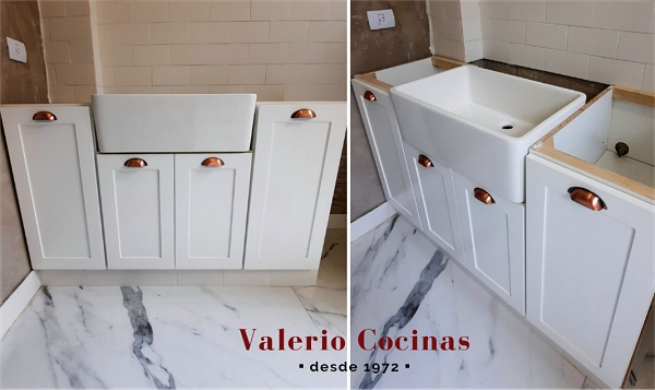 mueble de cocina laqueado replanado